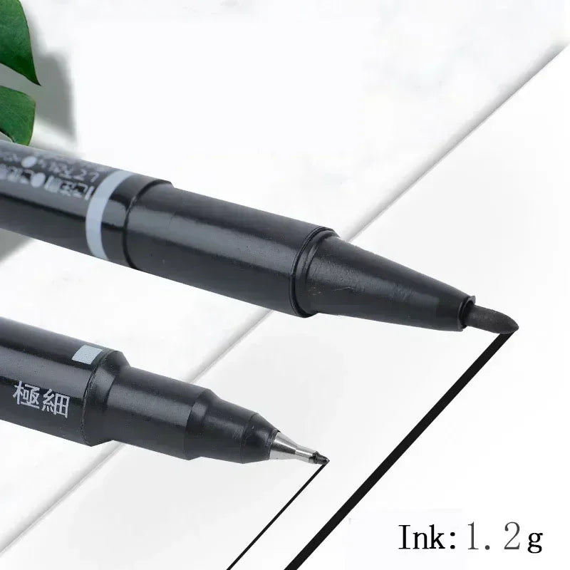 Buy The Best By Artsulli - Art is Long Life Short - 5/10PCs Permanent Marker Black/Blue/Red Oil Pen Twin Tip Fine Nid Ink Stationery Items