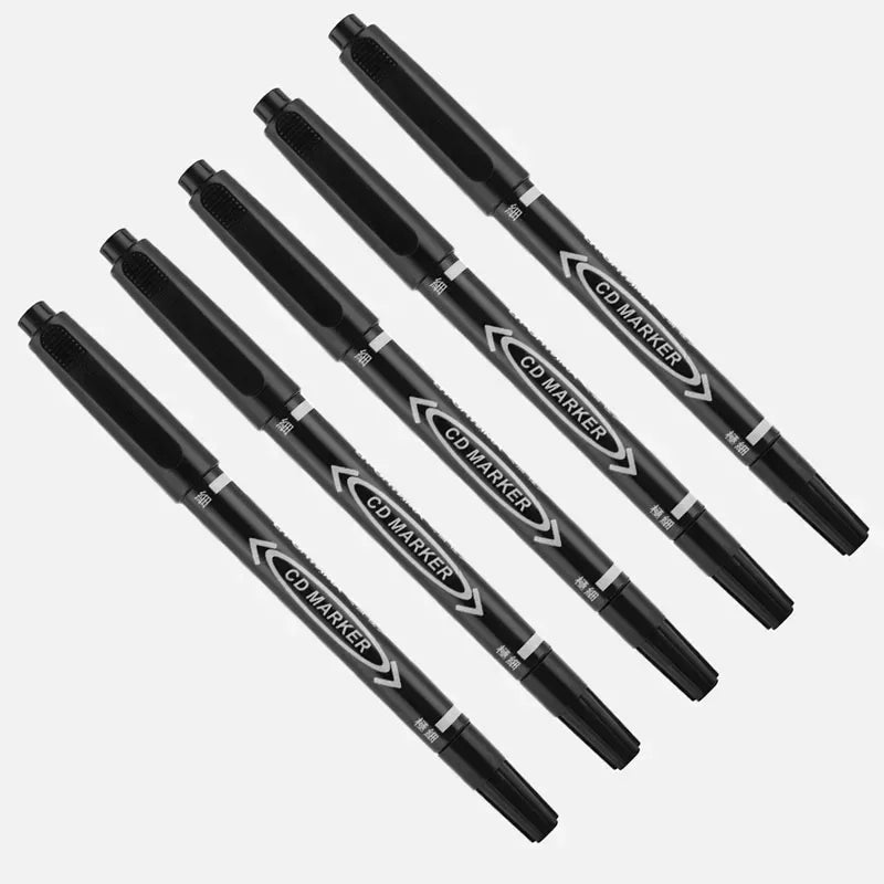 Buy The Best By Artsulli - Art is Long Life Short - 5/10PCs Permanent Marker Black/Blue/Red Oil Pen Twin Tip Fine Nid Ink Stationery Items