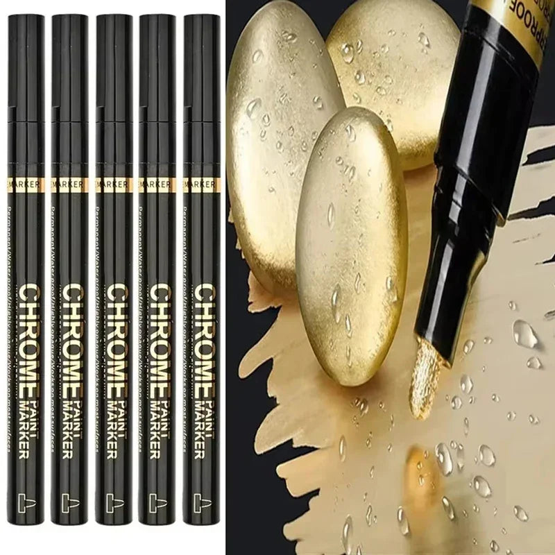 Buy The Best By Artsulli - Art is Long Life Short - 5/1pcs Chrome Pen Marker Mirror Waterproof Paint Repair For Rock Ceramic Glass Metallic