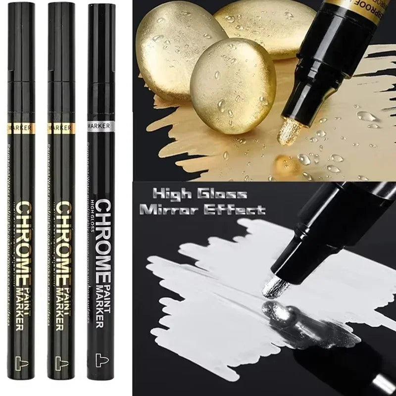 Buy The Best By Artsulli - Art is Long Life Short - 5/1pcs Chrome Pen Marker Mirror Waterproof Paint Repair For Rock Ceramic Glass Metallic