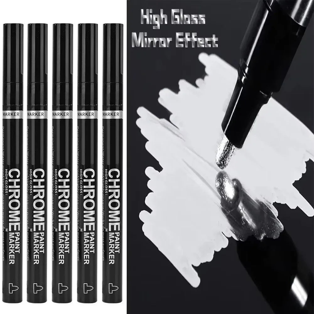 Buy The Best By Artsulli - Art is Long Life Short - 5/1pcs Chrome Pen Marker Mirror Waterproof Paint Repair For Rock Ceramic Glass Metallic