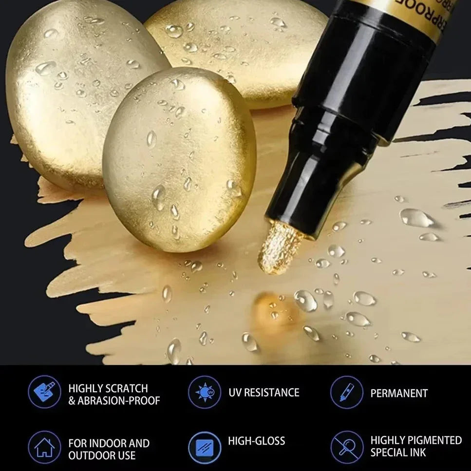 Buy The Best By Artsulli - Art is Long Life Short - 5/1pcs Chrome Pen Marker Mirror Waterproof Paint Repair For Rock Ceramic Glass Metallic