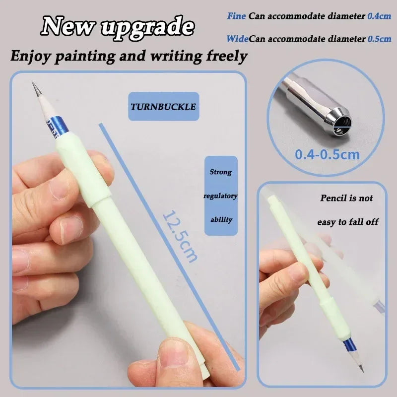 Buy The Best By Artsulli - Art is Long Life Short - 5 Pcs Pencil extender art pen grip holder sketching pencil colored case extension