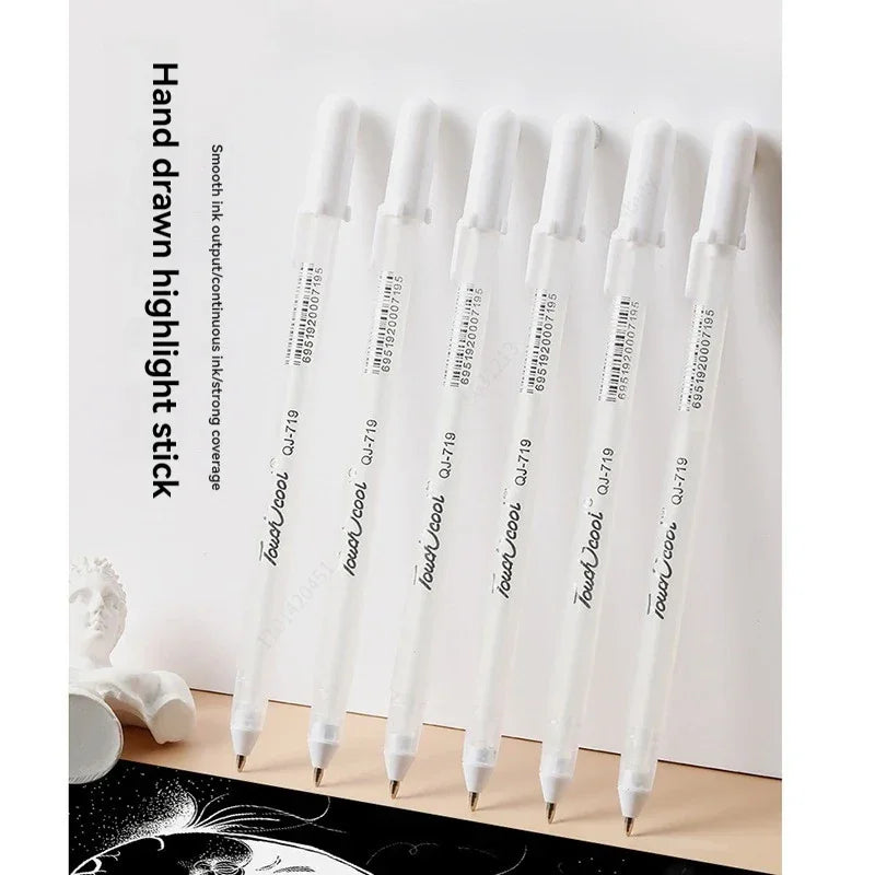Buy The Best By Artsulli - Art is Long Life Short - 5 PCS White Manga Marker Pens Set 0.8mm Permanent Ink Scrapbook Tire Pen Waterproof