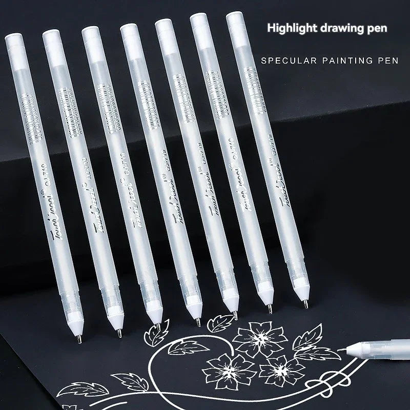 Buy The Best By Artsulli - Art is Long Life Short - 5 PCS White Manga Marker Pens Set 0.8mm Permanent Ink Scrapbook Tire Pen Waterproof