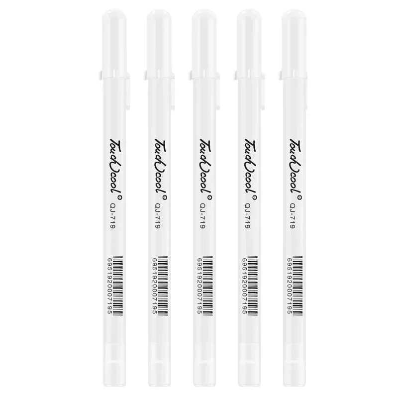 Buy The Best By Artsulli - Art is Long Life Short - 5 PCS White Manga Marker Pens Set 0.8mm Permanent Ink Scrapbook Tire Pen Waterproof