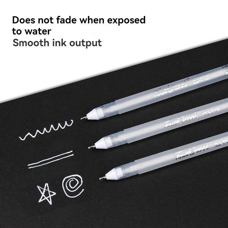 Buy The Best By Artsulli - Art is Long Life Short - 5 PCS White Manga Marker Pens Set 0.8mm Permanent Ink Scrapbook Tire Pen Waterproof