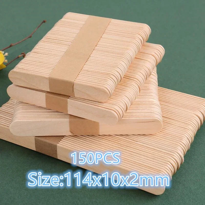 Buy The Best By Artsulli - Art is Long Life Short - 50/100/150Pcs 11.4cm Wooden Resin Epoxy Stirring Stick Popsicle Ice Cream Handmade Tool