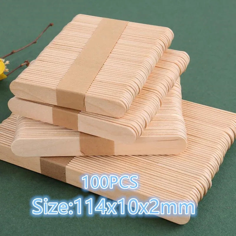 Buy The Best By Artsulli - Art is Long Life Short - 50/100/150Pcs 11.4cm Wooden Resin Epoxy Stirring Stick Popsicle Ice Cream Handmade Tool