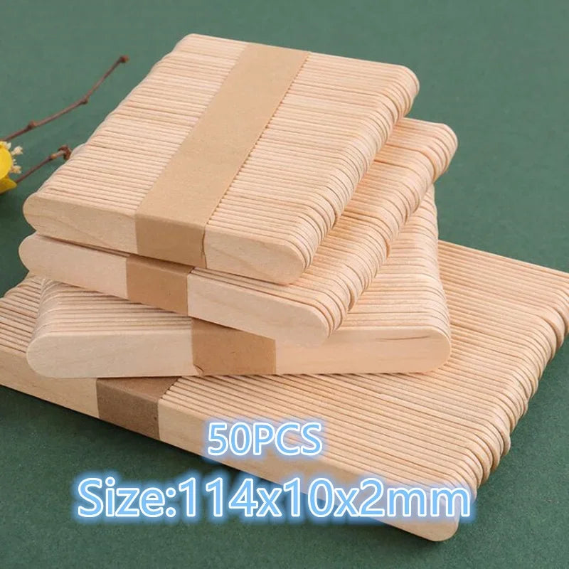 Buy The Best By Artsulli - Art is Long Life Short - 50/100/150Pcs 11.4cm Wooden Resin Epoxy Stirring Stick Popsicle Ice Cream Handmade Tool