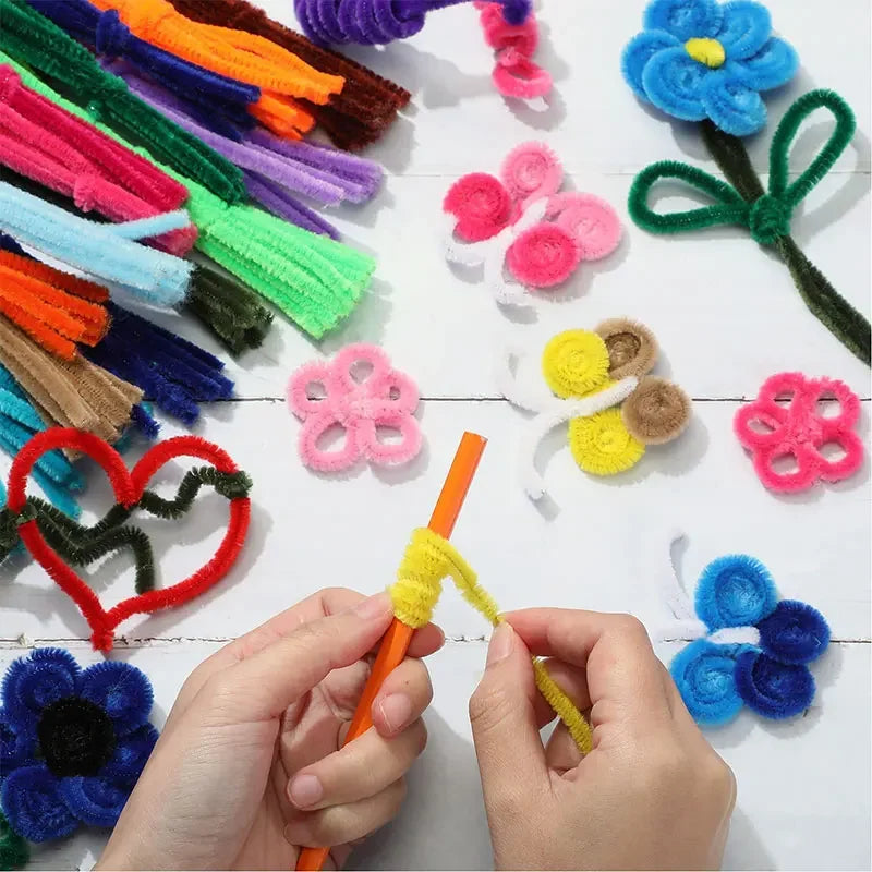 Buy The Best By Artsulli - Art is Long Life Short - 50/100Pcs Chenille Stems Colorful DIY Strips Twist Bar Anvil Wire Plush Handmade