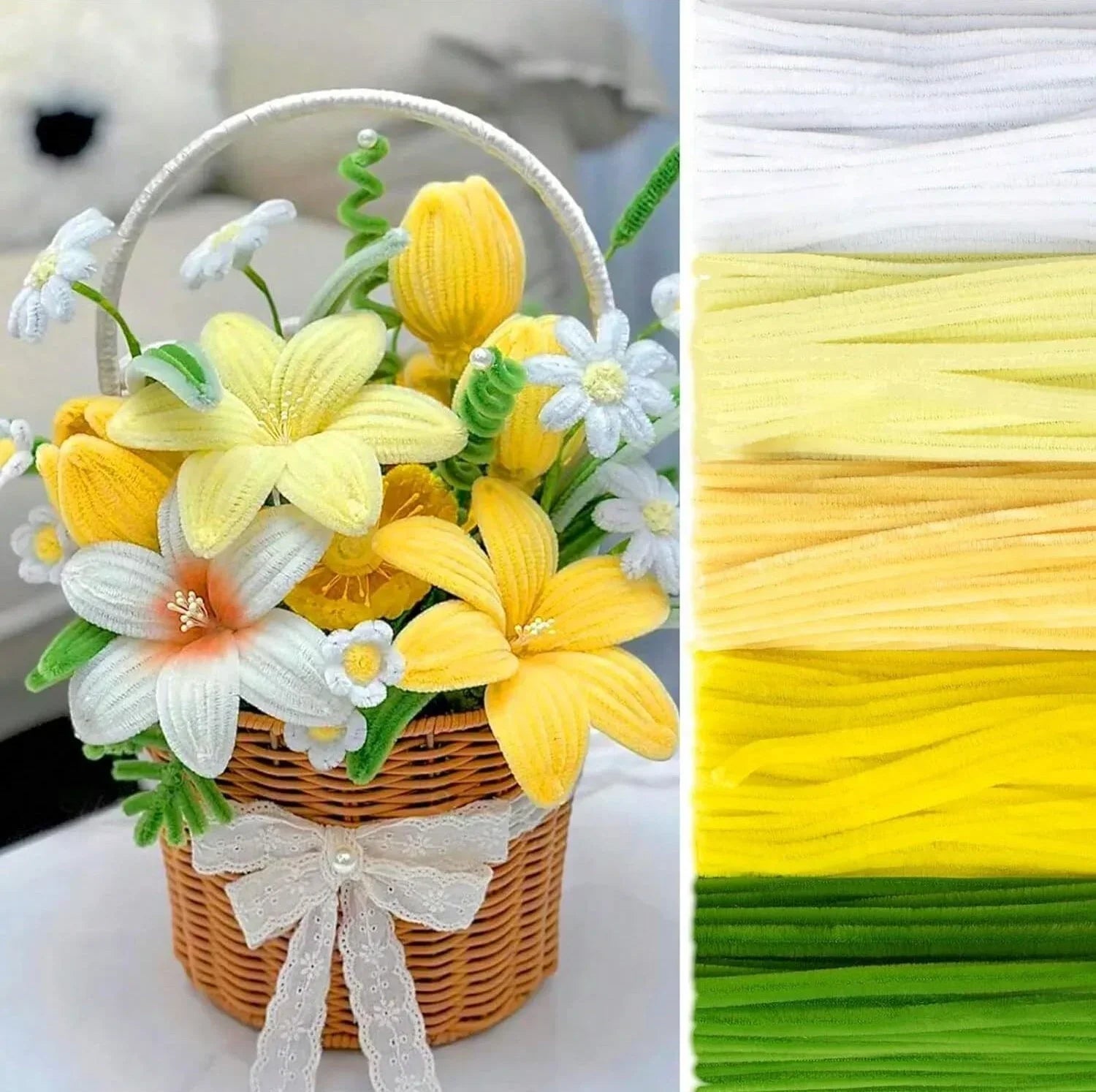 Buy The Best By Artsulli - Art is Long Life Short - 500/600 Pieces Pipe Cleaners Chenille Stems 12 Inch Craft Supplies Bulk for DIY