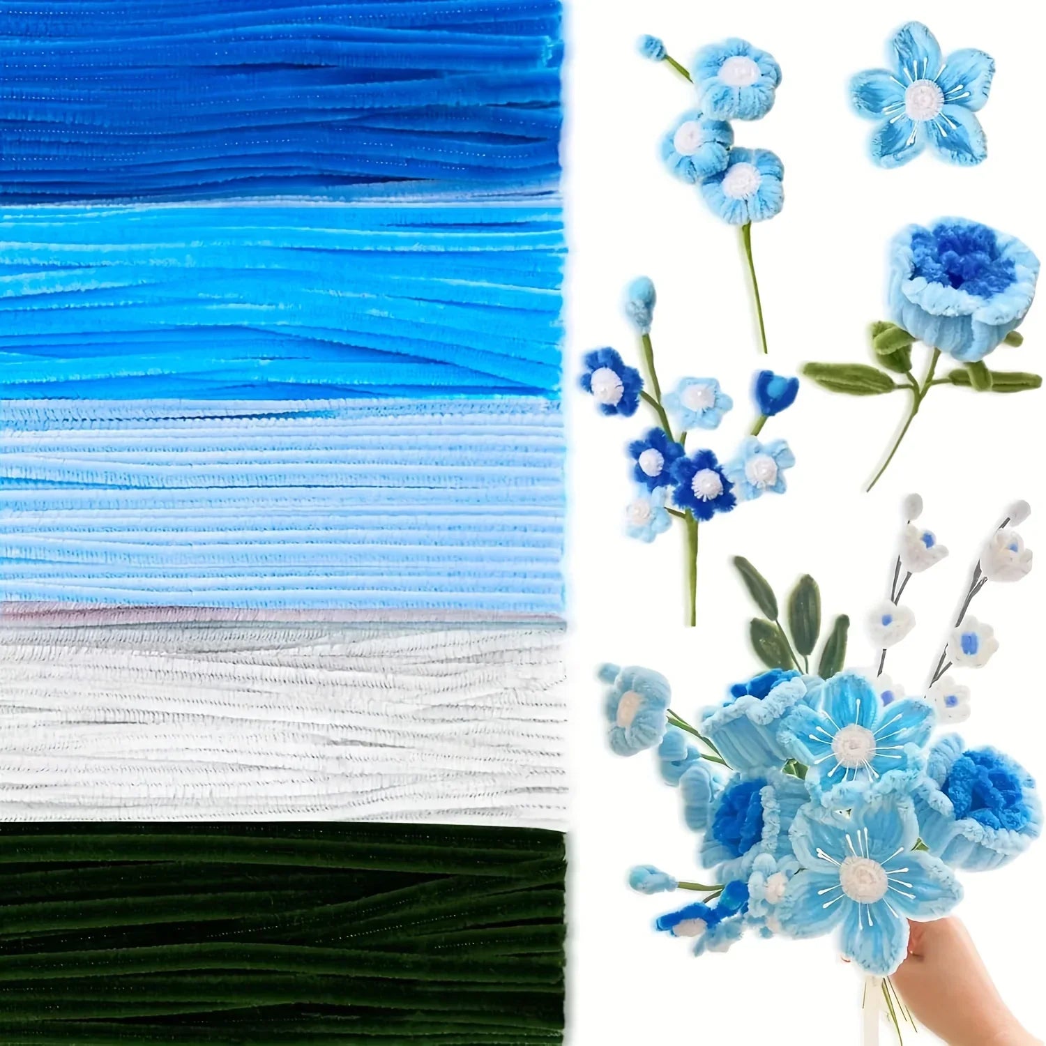 Buy The Best By Artsulli - Art is Long Life Short - 500/600 Pieces Pipe Cleaners Chenille Stems 12 Inch Craft Supplies Bulk for DIY