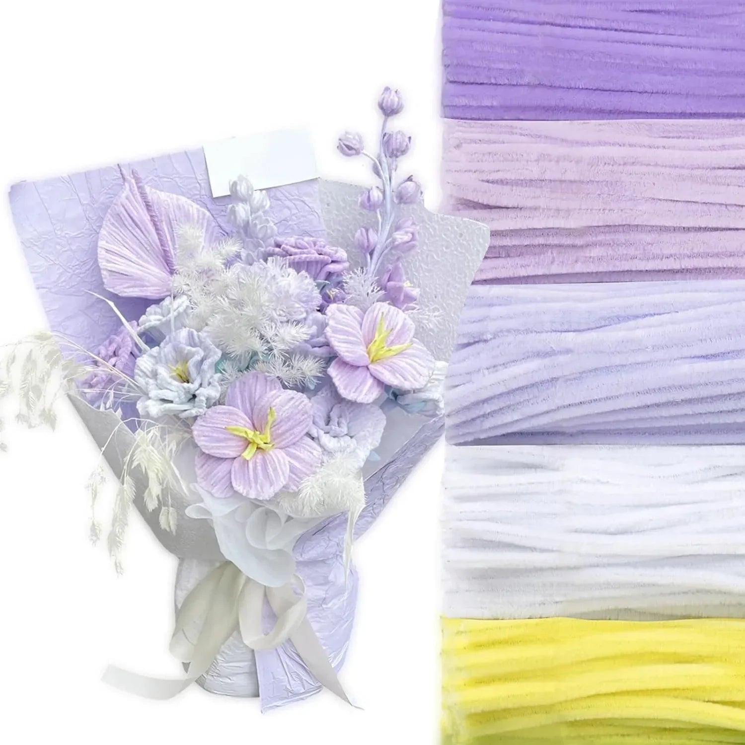 Buy The Best By Artsulli - Art is Long Life Short - 500/600 Pieces Pipe Cleaners Chenille Stems 12 Inch Craft Supplies Bulk for DIY