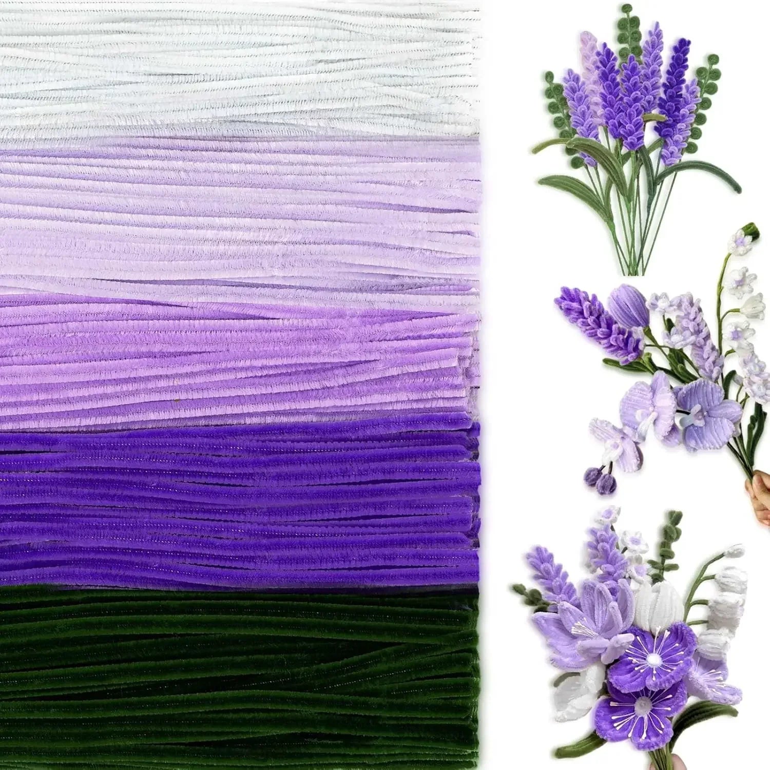 Buy The Best By Artsulli - Art is Long Life Short - 500/600 Pieces Pipe Cleaners Chenille Stems 12 Inch Craft Supplies Bulk for DIY