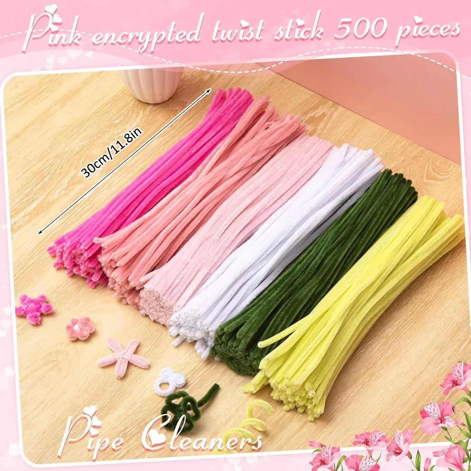 Buy The Best By Artsulli - Art is Long Life Short - 500/600 Pieces Pipe Cleaners Chenille Stems 12 Inch Craft Supplies Bulk for DIY