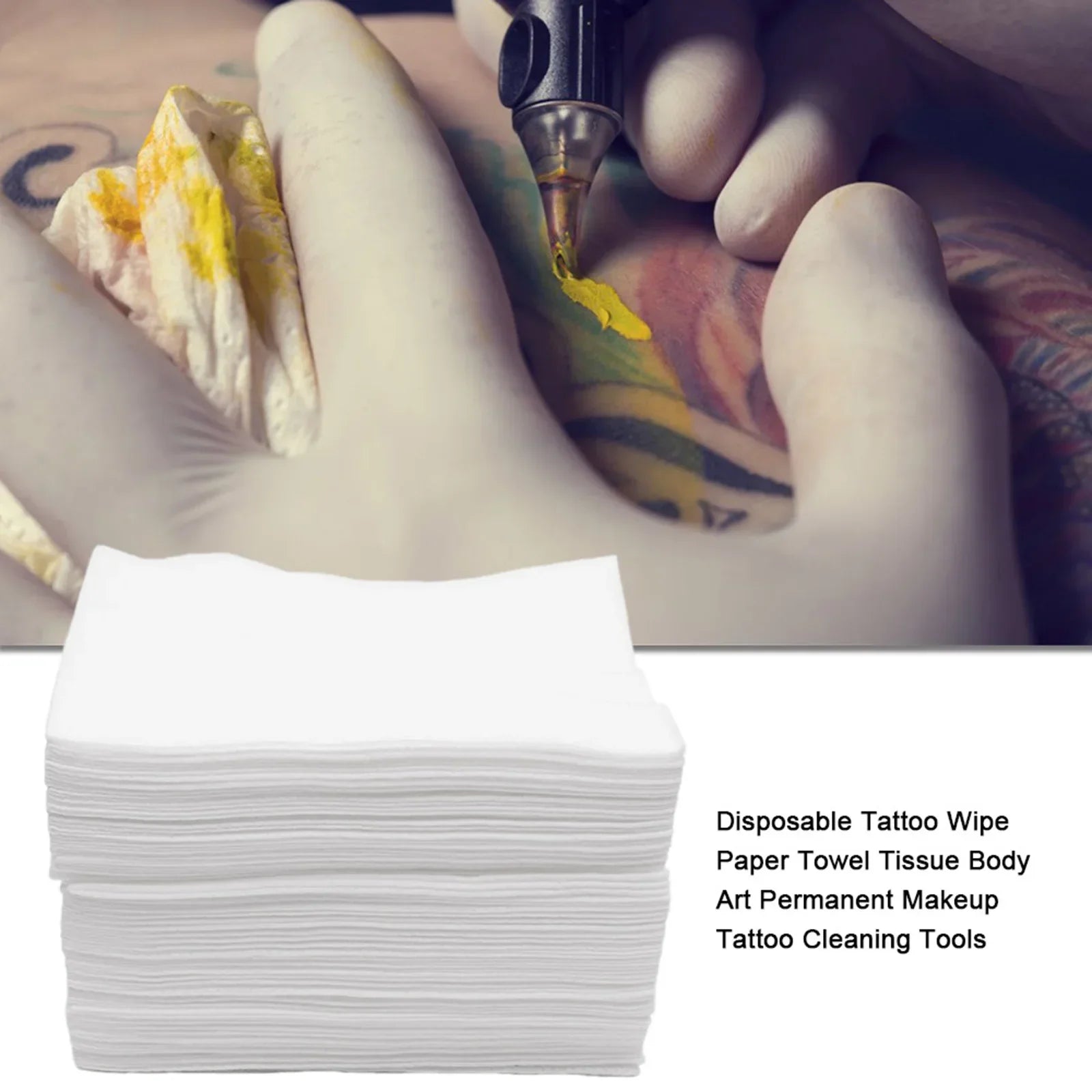 Buy The Best By Artsulli - Art is Long Life Short - 50pcs Disposable Tattoo Wipe Paper Towel Tissue Body Permanent Makeup Cleaning Tools