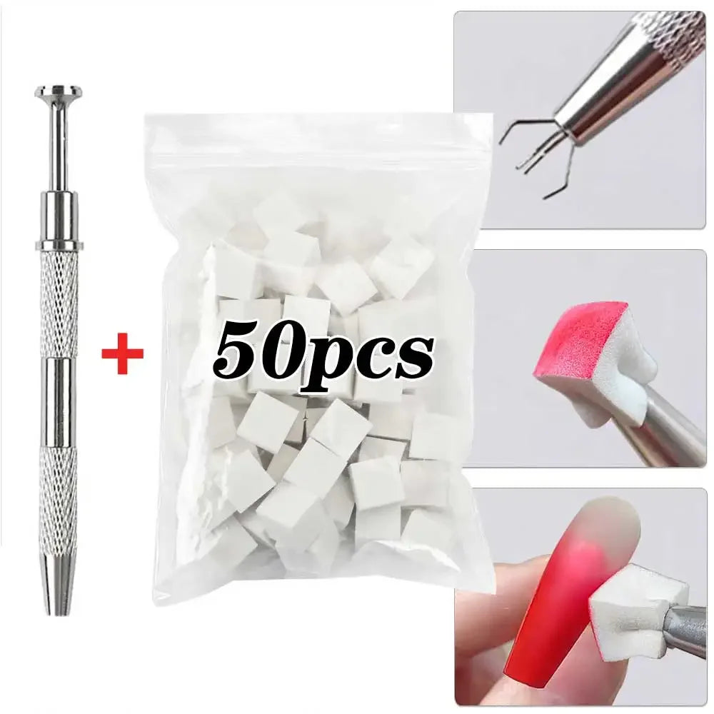 Buy The Best By Artsulli - Art is Long Life Short - 50Pcs Square Nail Sponges + Grab Pen Set Gradient Brushes Gel Polish Design Sponge