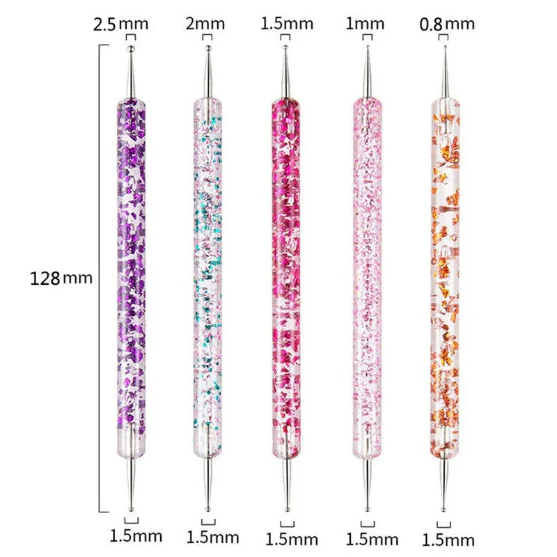 Buy The Best By Artsulli - Art is Long Life Short - 5Pc Nails Dotting Pen Acrylic Drawing Liner Supplies Brush Rhinestone Gems Picker UV