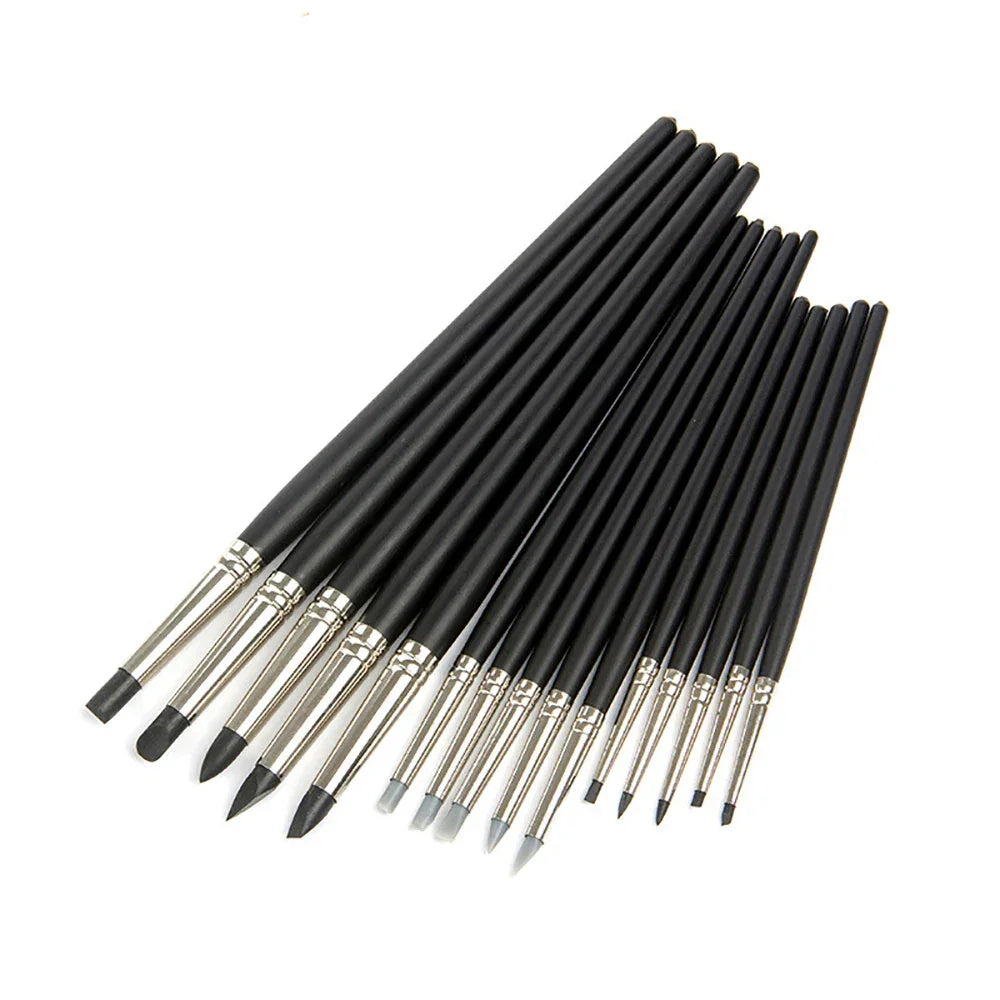 Buy The Best By Artsulli - Art is Long Life Short - 5pcs Silicone Brush Diy Nail Tools Color Shapers Paint Brushes Clay Sculpture Shaping