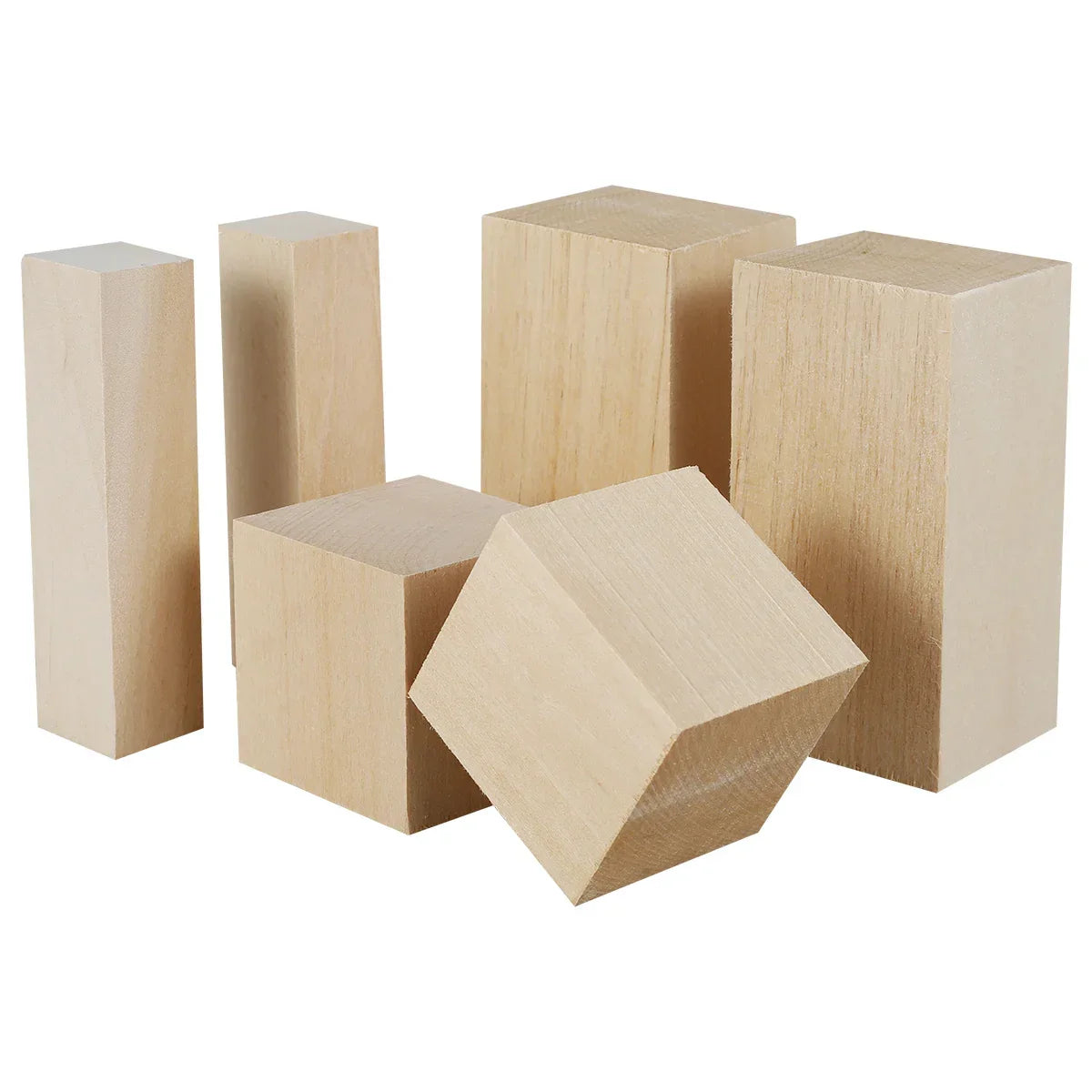 Buy The Best By Artsulli - Art is Long Life Short - 6/10/50Pcs Basswood Carving Block Natural Cork DIY Wood Crafts Portable Supplies