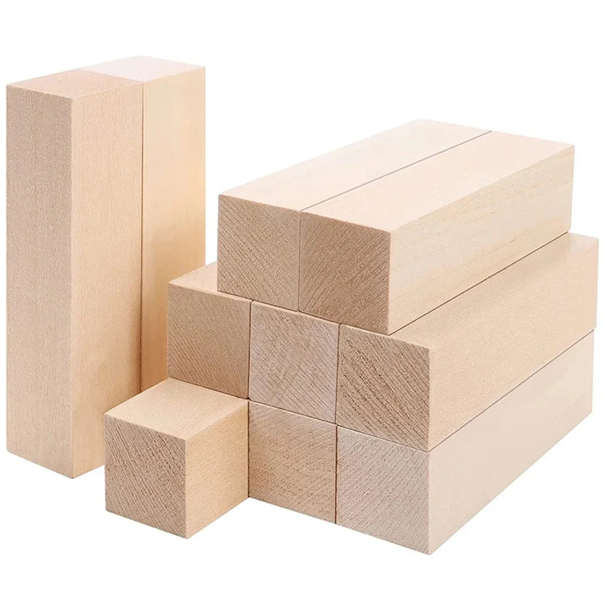 Buy The Best By Artsulli - Art is Long Life Short - 6/10/50Pcs Basswood Carving Block Natural Cork DIY Wood Crafts Portable Supplies