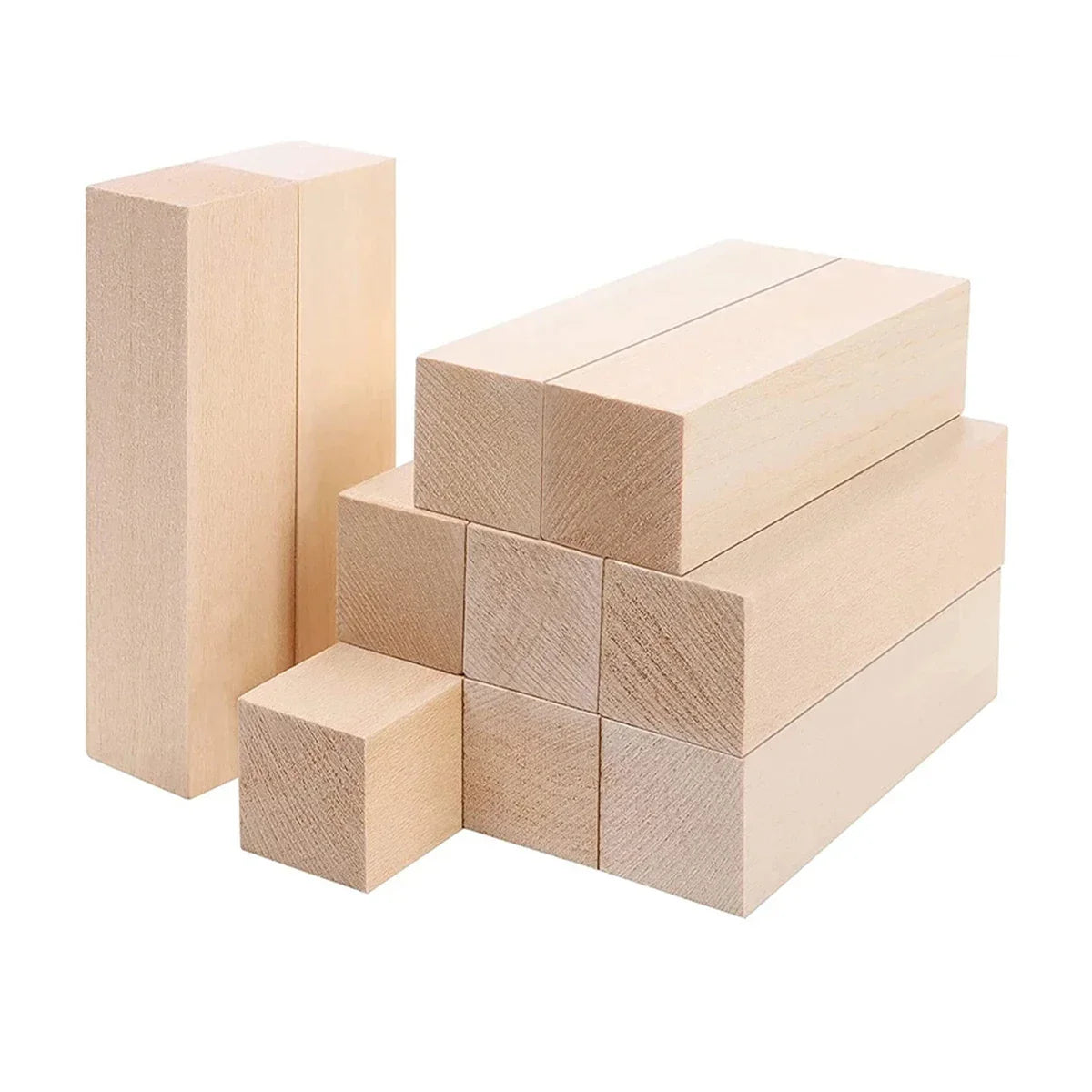 Buy The Best By Artsulli - Art is Long Life Short - 6/10/50Pcs Basswood Carving Block Natural Cork DIY Wood Crafts Portable Supplies