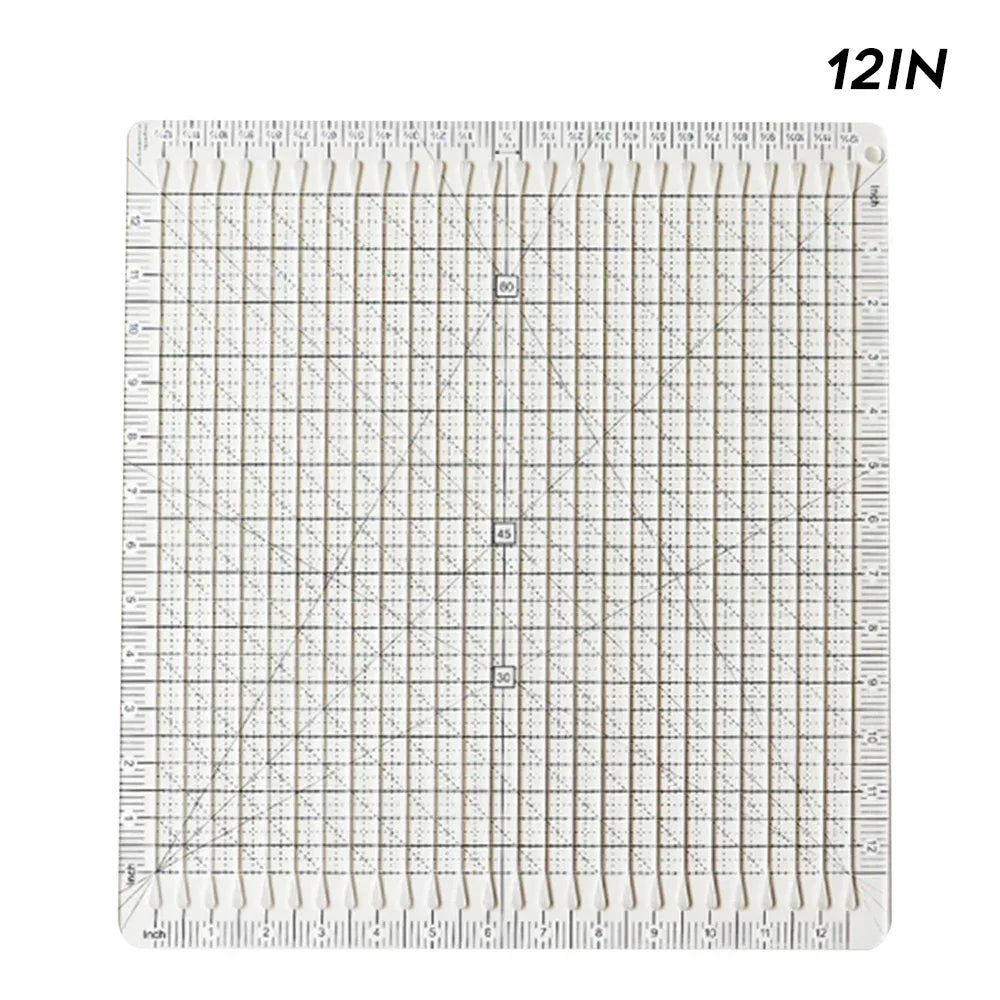 Buy The Best By Artsulli - Art is Long Life Short - 6/12inch Scale Slotted Quilting Ruler Acrylic Fabric Strip Cutting Sewing Patchwork
