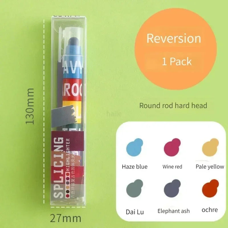 Buy The Best By Artsulli - Art is Long Life Short - 6/12pcs/set Colors Rainbow Mini Splicing Pastel Gel Highlighter Markers Pen Office
