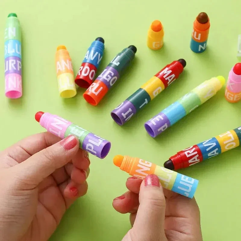 Buy The Best By Artsulli - Art is Long Life Short - 6/12pcs/set Colors Rainbow Mini Splicing Pastel Gel Highlighter Markers Pen Office
