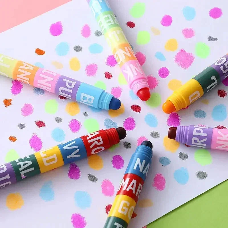 Buy The Best By Artsulli - Art is Long Life Short - 6/12pcs/set Colors Rainbow Mini Splicing Pastel Gel Highlighter Markers Pen Office