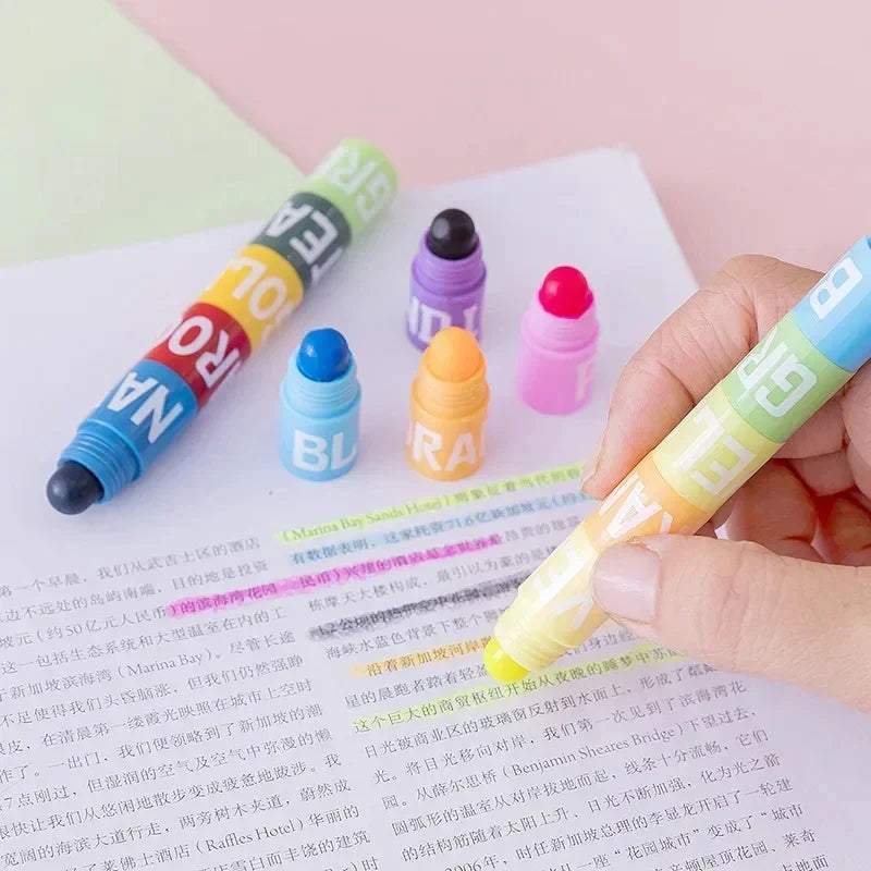 Buy The Best By Artsulli - Art is Long Life Short - 6/12pcs/set Colors Rainbow Mini Splicing Pastel Gel Highlighter Markers Pen Office