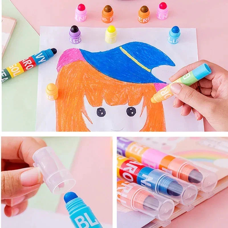 Buy The Best By Artsulli - Art is Long Life Short - 6/12pcs/set Colors Rainbow Mini Splicing Pastel Gel Highlighter Markers Pen Office