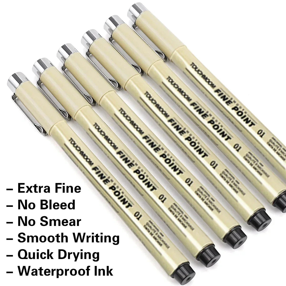 Buy The Best By Artsulli - Art is Long Life Short - 6-12Pcs/Set Hook Needle Pen Hand-painted Fineliner Sketch Student Study Office Supplies