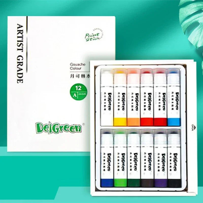 Buy The Best By Artsulli - Art is Long Life Short - 6-24 Colors Artist Soft Solid Gouache Paint Sticks/Pastels/Crayon Basic/Macaron