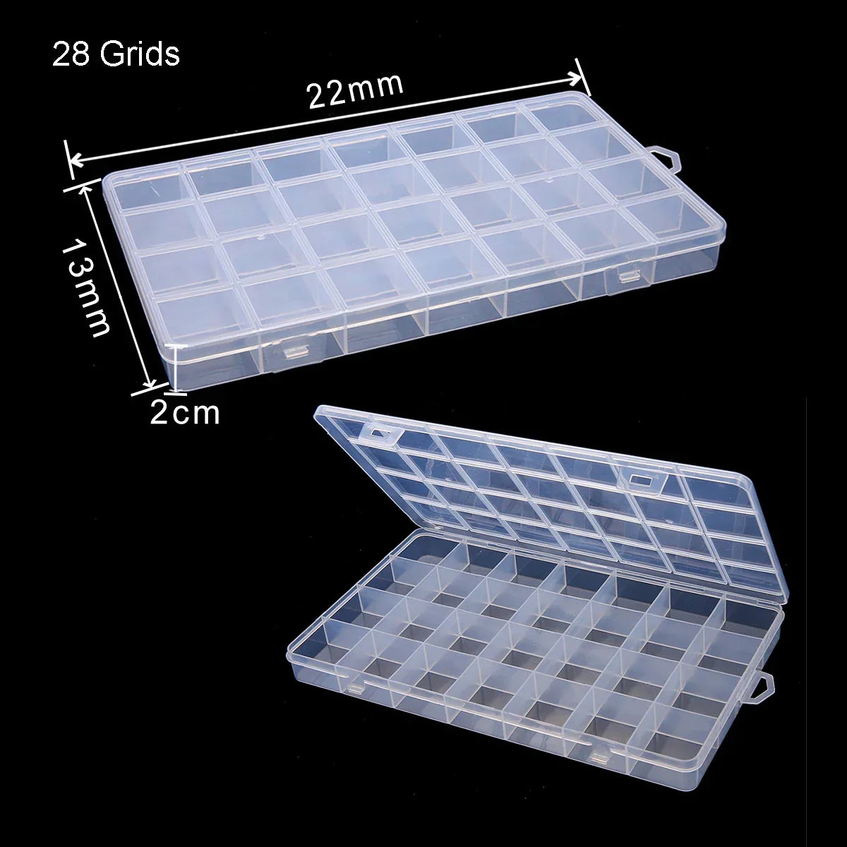 Buy The Best By Artsulli - Art is Long Life Short - 6-24 Compartments Plastic Storage Box Organizer Jewelry Container with Dividers