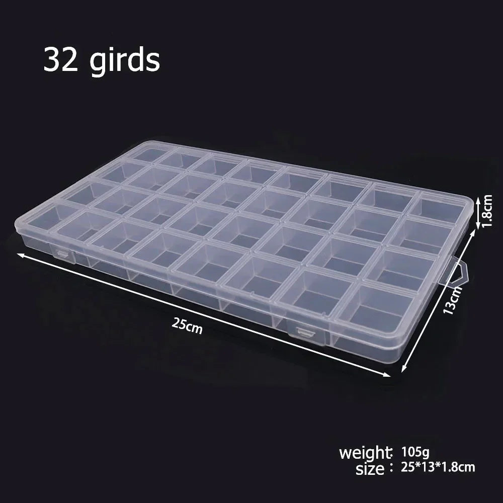 Buy The Best By Artsulli - Art is Long Life Short - 6-32 Compartments Plastic Storage Box Organizer Jewelry Container with Dividers