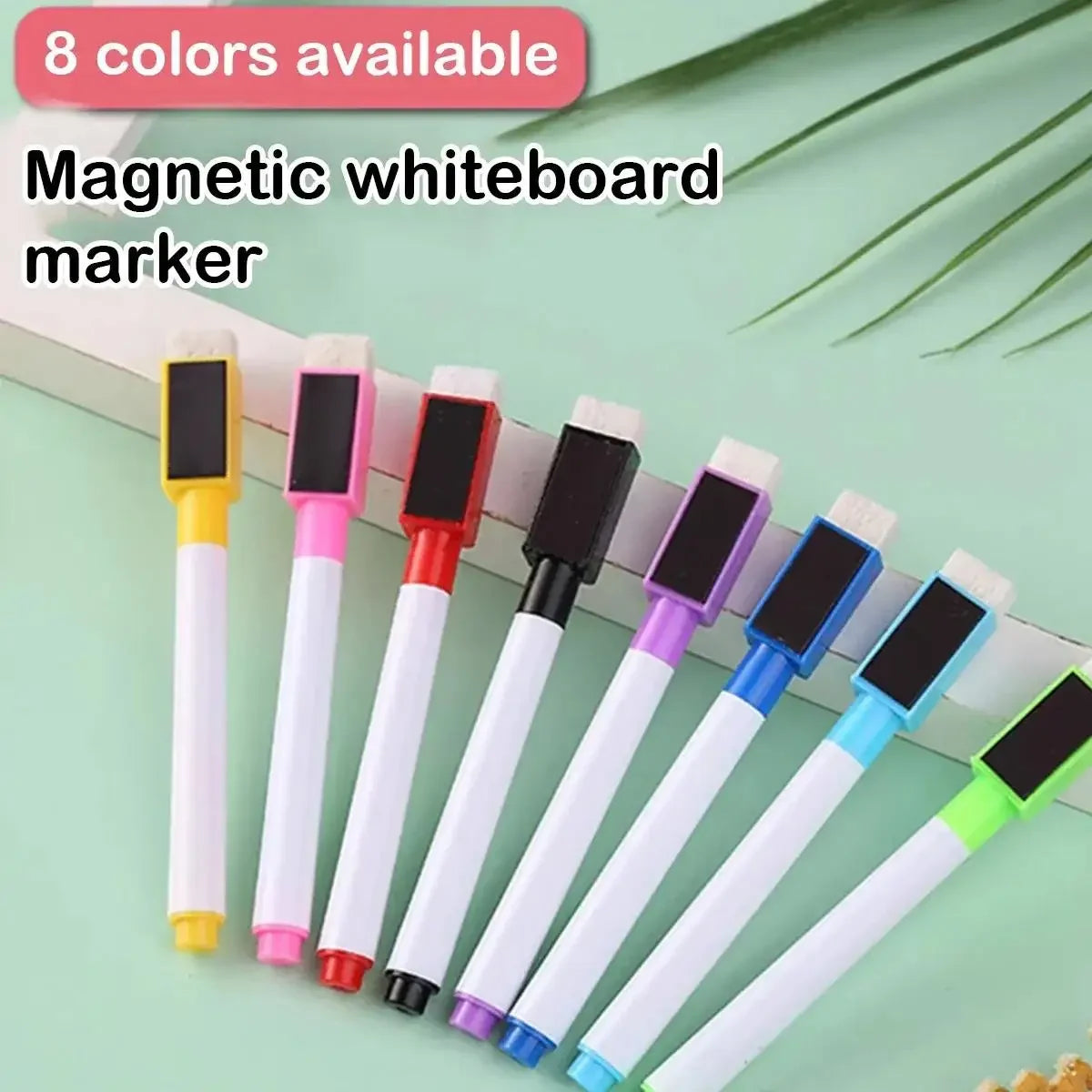 Buy The Best By Artsulli - Art is Long Life Short - 6/8pcs Magnetic Colorful Whiteboard Pen Black White Board Markers Built In Eraser