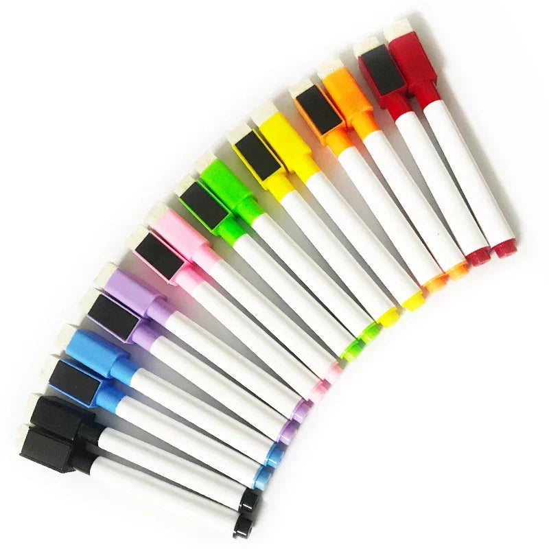 Buy The Best By Artsulli - Art is Long Life Short - 6/8pcs Magnetic Colorful Whiteboard Pen Black White Board Markers Built In Eraser
