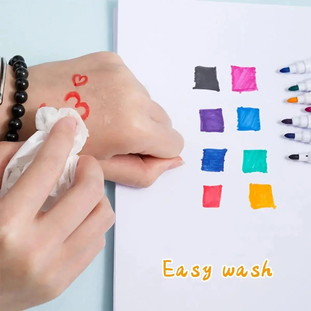 Buy The Best By Artsulli - Art is Long Life Short - 6/8pcs Magnetic Colorful Whiteboard Pen Black White Board Markers Built In Eraser