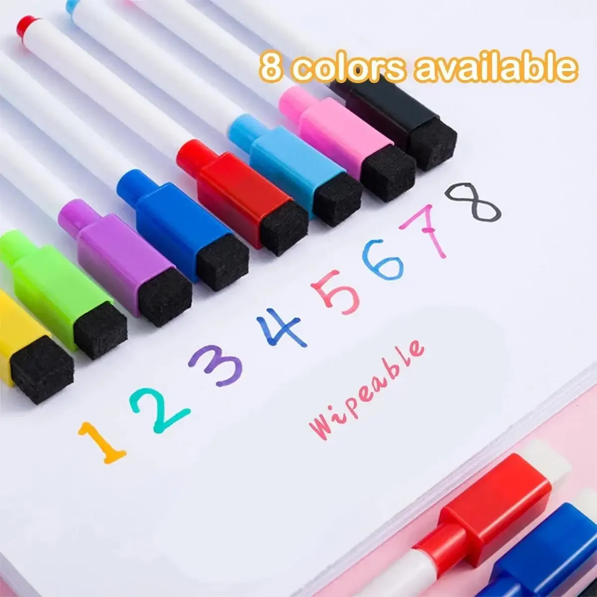 Buy The Best By Artsulli - Art is Long Life Short - 6/8pcs Magnetic Colorful Whiteboard Pen Black White Board Markers Built In Eraser