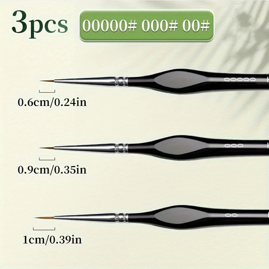 Buy The Best By Artsulli - Art is Long Life Short - 6/9pcs fine tipped brush set with triangular handle professional art supplies suitable