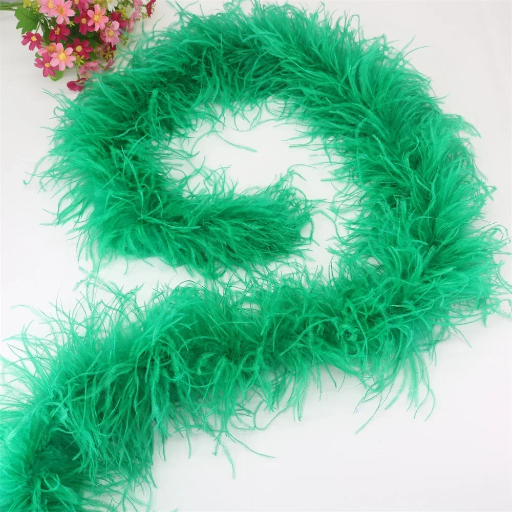 Buy The Best By Artsulli - Art is Long Life Short - 6 Layer Ostrich Feathers Boa Wedding Accessories Plumas De Faisan 2 Meters Clothing