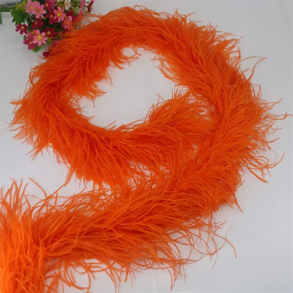Buy The Best By Artsulli - Art is Long Life Short - 6 Layer Ostrich Feathers Boa Wedding Accessories Plumas De Faisan 2 Meters Clothing