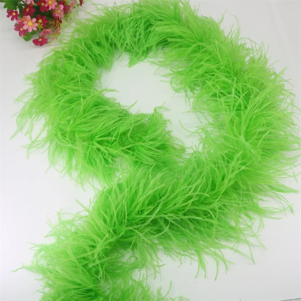 Buy The Best By Artsulli - Art is Long Life Short - 6 Layer Ostrich Feathers Boa Wedding Accessories Plumas De Faisan 2 Meters Clothing