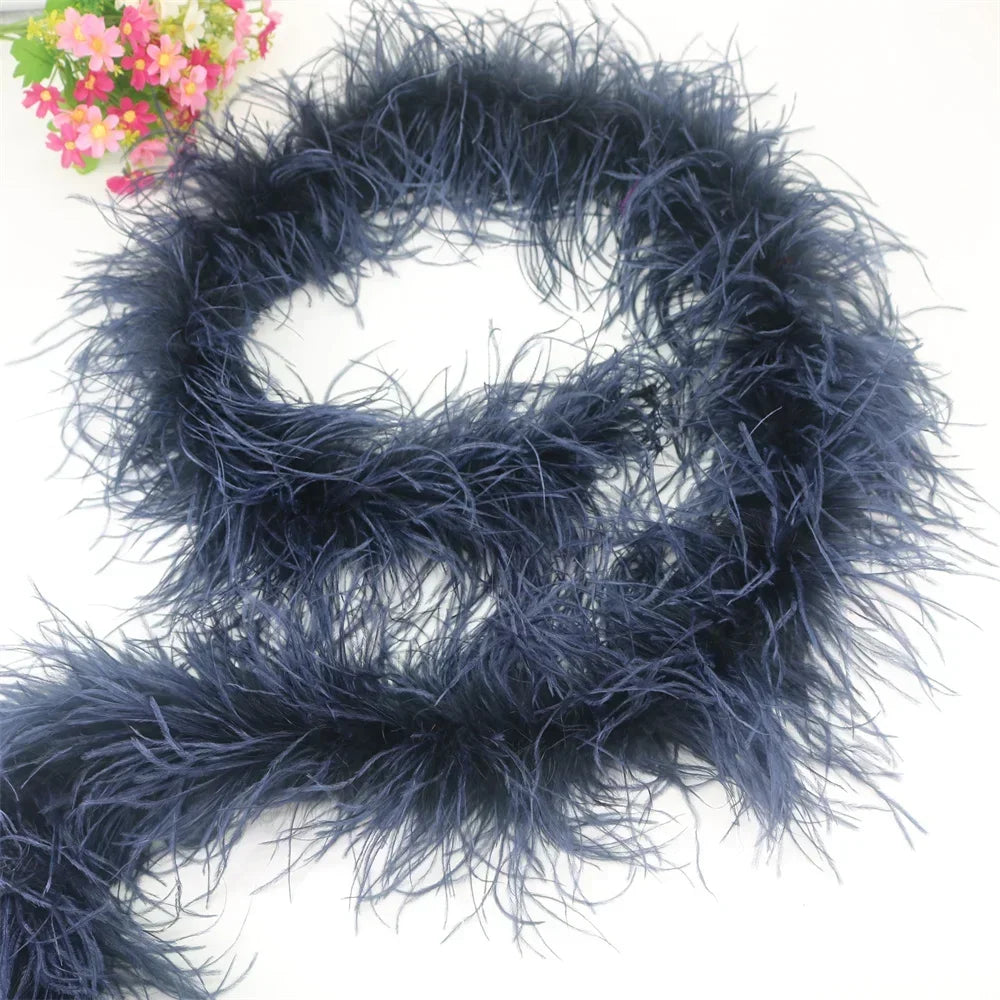 Buy The Best By Artsulli - Art is Long Life Short - 6 Layer Ostrich Feathers Boa Wedding Accessories Plumas De Faisan 2 Meters Clothing