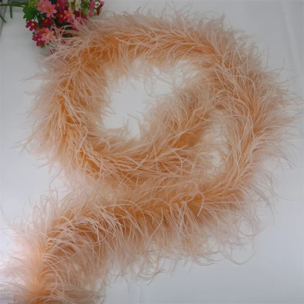 Buy The Best By Artsulli - Art is Long Life Short - 6 Layer Ostrich Feathers Boa Wedding Accessories Plumas De Faisan 2 Meters Clothing