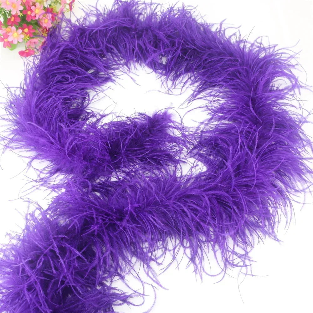 Buy The Best By Artsulli - Art is Long Life Short - 6 Layer Ostrich Feathers Boa Wedding Accessories Plumas De Faisan 2 Meters Clothing