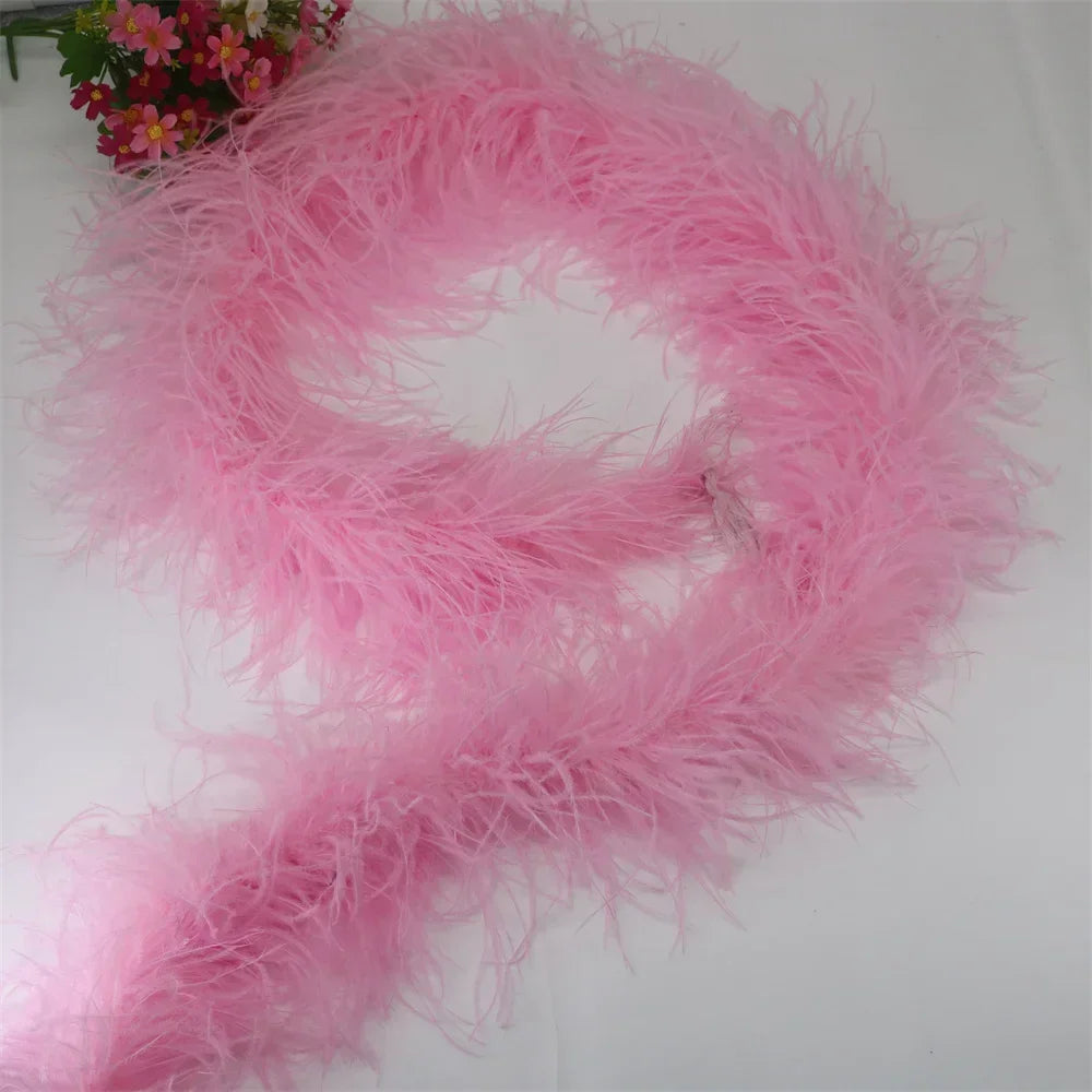 Buy The Best By Artsulli - Art is Long Life Short - 6 Layer Ostrich Feathers Boa Wedding Accessories Plumas De Faisan 2 Meters Clothing
