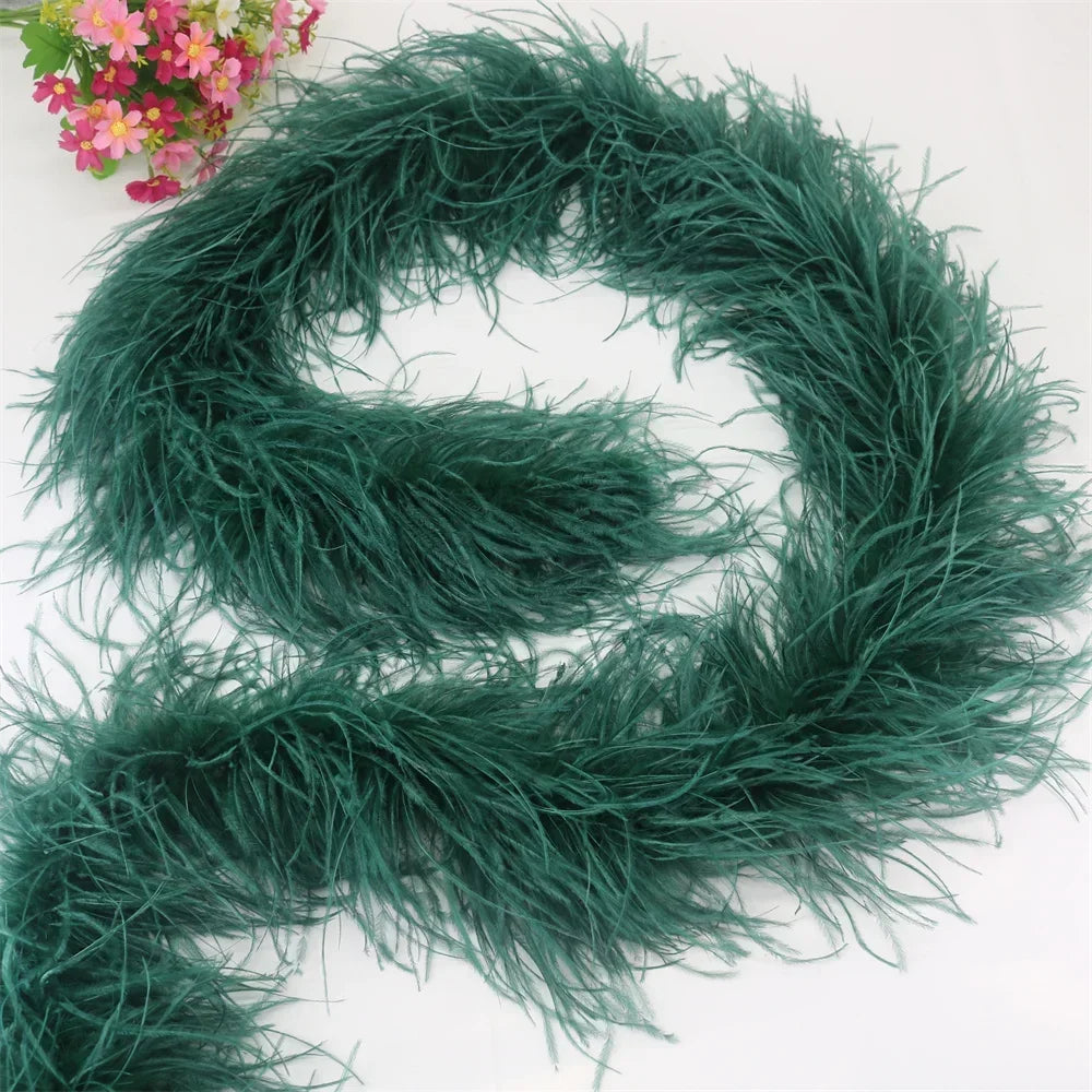 Buy The Best By Artsulli - Art is Long Life Short - 6 Layer Ostrich Feathers Boa Wedding Accessories Plumas De Faisan 2 Meters Clothing